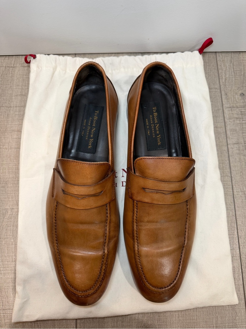 To Boot New York Men's Tan Leather Penny Loafers
